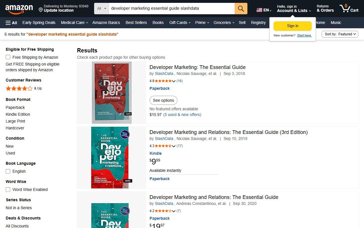 Screenshot of The Developer Marketing Essential Guide